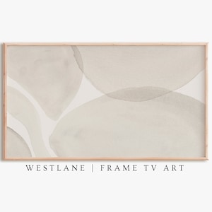 Samsung Frame TV Art | Neutral Muted Minimalist Abstract Painting | DIGITAL TV Download