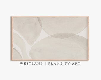 Samsung Frame TV Art | Neutral Muted Minimalist Abstract Painting | DIGITAL TV Download