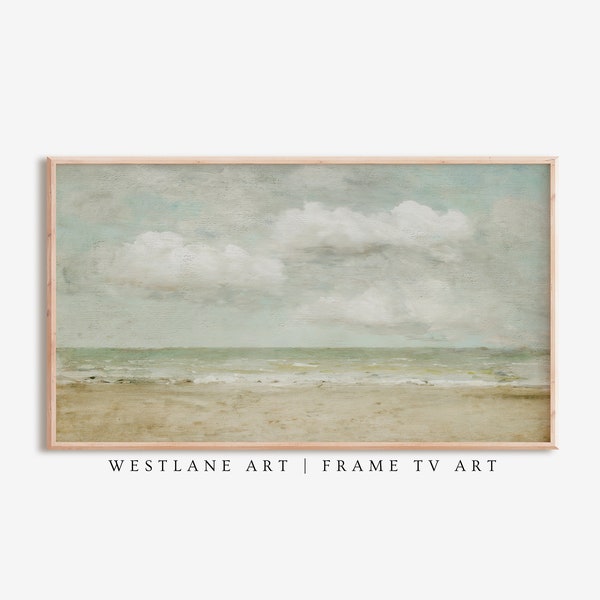 Summer Beach Painting Samsung FRAME TV Art | Coastal Seaside Art DIGITAL Download Westlane Art TV440