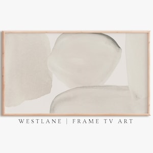 Samsung Frame TV Art | Neutral Minimalist Abstract Painting | DIGITAL TV Download