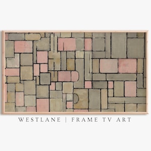 Samsung Frame TV Art Vintage Mid Century Modern Painting | Abstract DIGITAL TV Download