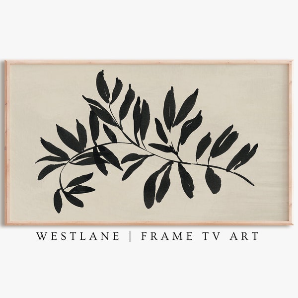 Samsung Frame TV Art | Neutral Botanical Art Painting Modern Floral Plant | DIGITAL TV Art Download TV142