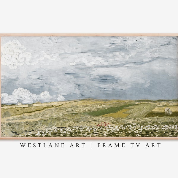 Frame TV Art Abstract Landscape Oil Painting | Modern Farmhouse Samsung TV Art DIGITAL Download TV325