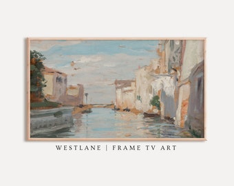 Samsung Frame TV Art | Summer Venice Canal Painting Decor | DIGITAL Download TV270