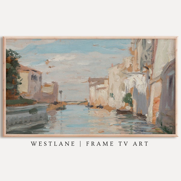 Samsung Frame TV Art | Summer Venice Canal Painting Decor | DIGITAL Download TV270