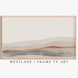 Samsung Frame TV Art Abstract Coastal Pastel Landscape DIGITAL TV Download image 1