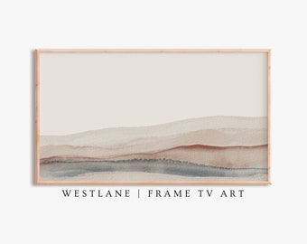 Samsung Frame TV Art | Abstract Coastal Pastel Landscape | DIGITAL TV Download