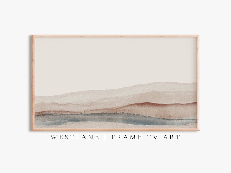 Samsung Frame TV Art Abstract Coastal Pastel Landscape DIGITAL TV Download image 1