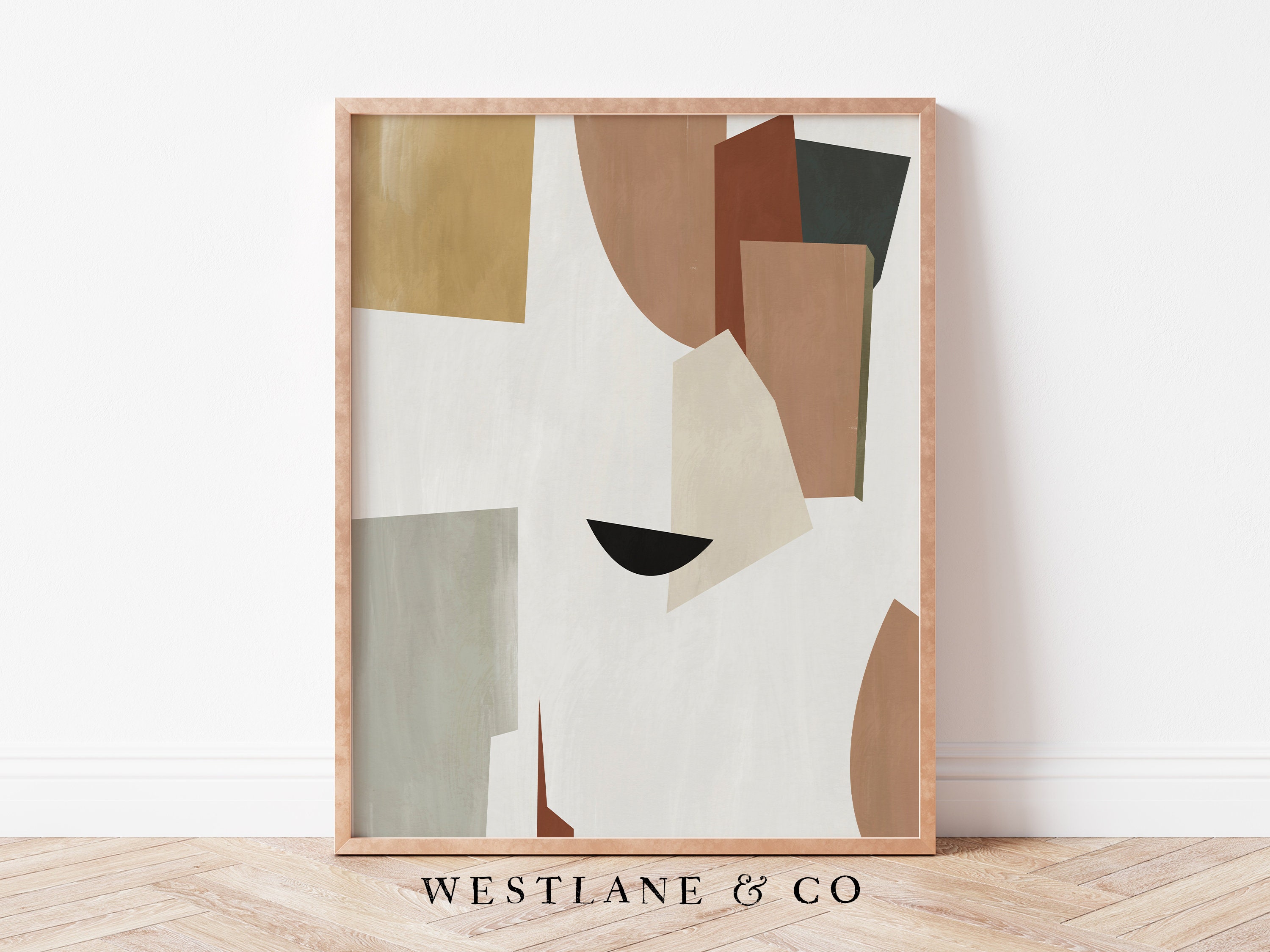 Contemporary Farmhouse Abstract Art PRINTABLE Color Block Etsy