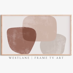 Samsung Frame TV Art Geometric Modern Abstract Shapes | Neutral DIGITAL TV Download