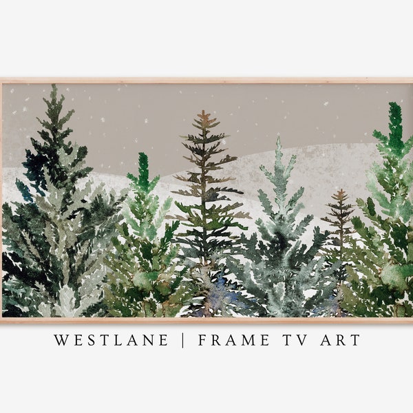 Frame TV Art Country Winter Forest Art | Pine Trees Samsung DIGITAL TV Art File