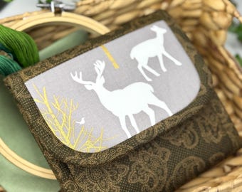 Cotton Sewing Accessories Organizer: Needle & Scissor Case