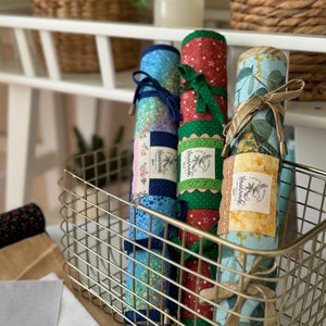Rouleau de broderie : organiseur de projet au point de croix, passe-partout et tube