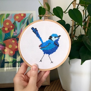Splendid Fairy-wren Kreuzstichpackung - Bastelpackung für Anfänger