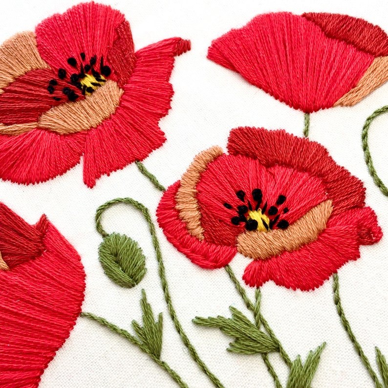 Poppies Modern Embroidery Kit image 2