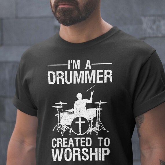 Funny Christian Drummer Art for Men 