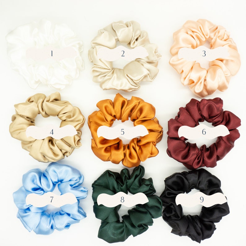 Satin Seiden Scrunchie in Champagner/Pearl-Beige Bild 2