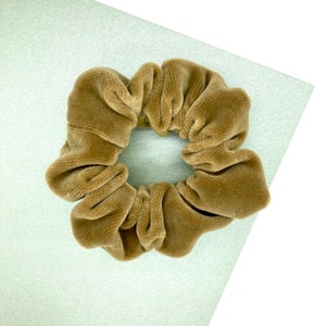 Velvet Scrunchies in Beige/Green/Dark Brown/Black