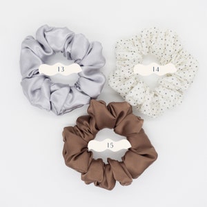 Satin Seiden Scrunchie in Champagner/Pearl-Beige Bild 4