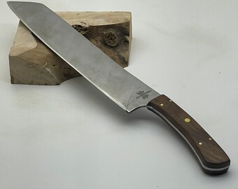 High carbon steel Texas BBQ chopper/slicer in Black Walnut.  approximately 16 inches oal. Made in the USA!!