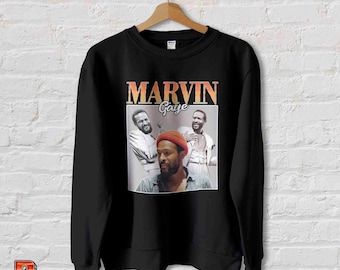 Vintage 90s Marvin Gaye Sweatshirt: Unisex Throwback Tribute