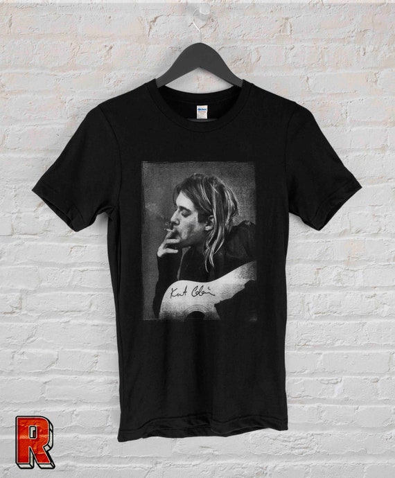 Kurt cobain black and white shirt Clearance