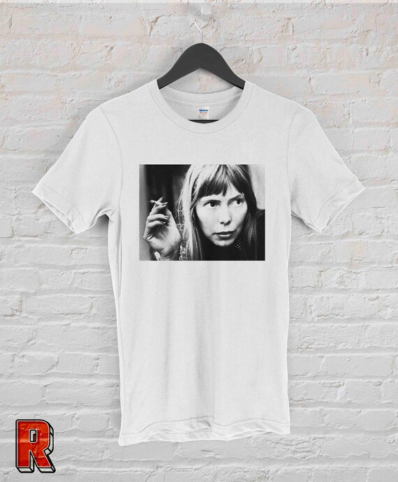Joni Mitchell Blue Album Logo T-Shirt, Navy | Amazon.com
