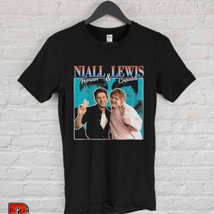 Niall Horan Shirt Lewis Capaldi Shirt Vintage 90&#39;s Hip Hop Rap Music Unisex Tee Shirt Unisex Black White