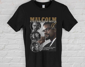 Malcolm X Vintage Rap T-Shirt: Civil Rights Movement Clothing