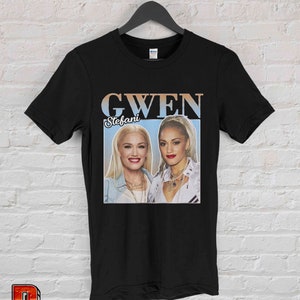 Gwen Stefani Vintage 90&#39;s T-shirt Gwen Stefani shirt Vintage Rap Hip-hop No Doubt shirt music shirt Unisex Black White Gift shirt