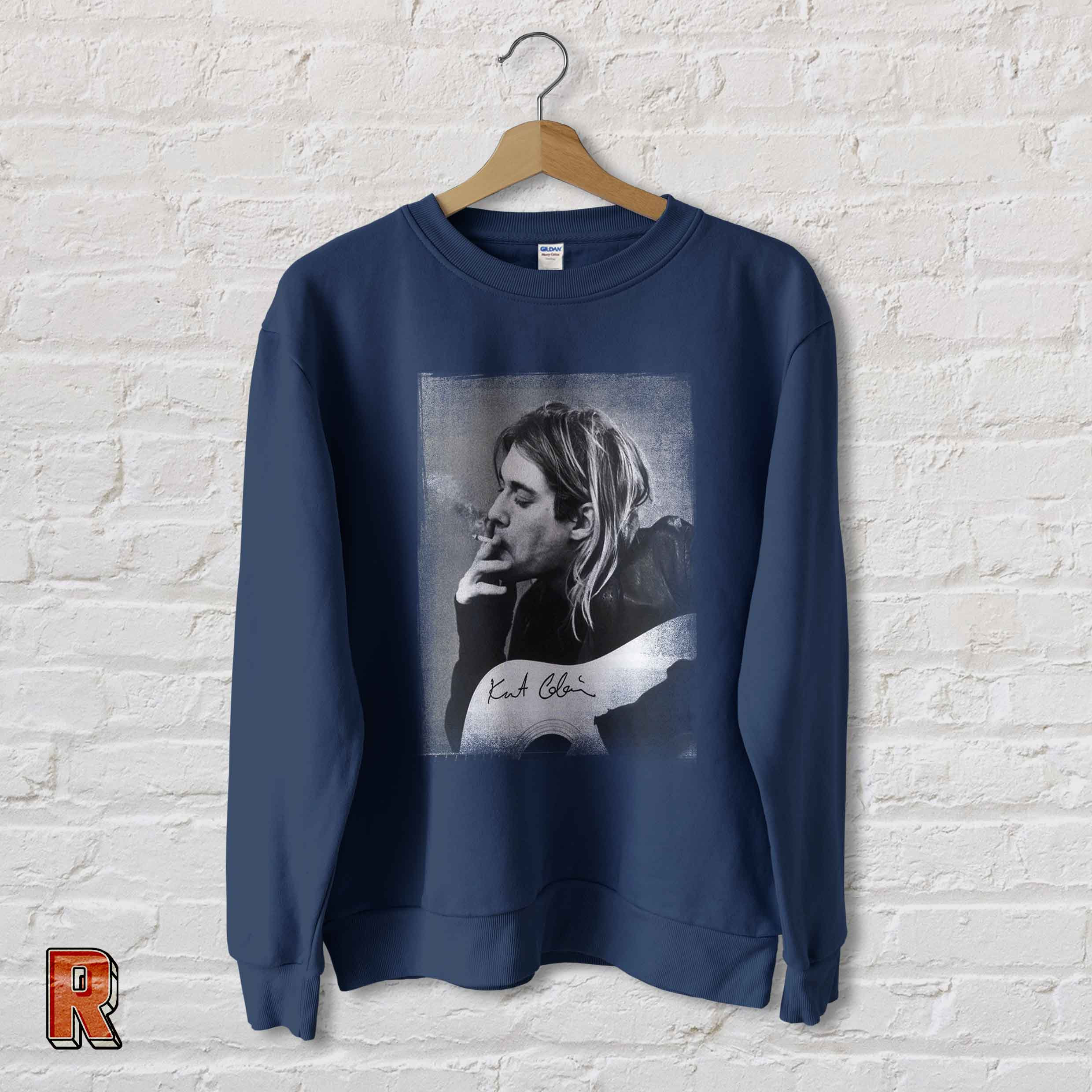 100％本物保証！ Kurt Cobain Sweatshirt Kurt Cobain Homage Sweatshit Unisex トップス