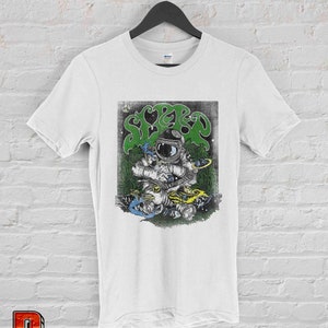 T-shirt Sleep Stoner Band : rock métal américain vintage, Gildan unisexe Blanc