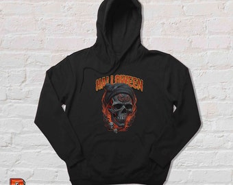 Halloween Skull Skeleton Hoodie: Vintage Gothic Tattoo Art