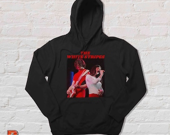 Vintage The White Stripes Hoodie: 90s Blues Rock Band Unisex Clothing