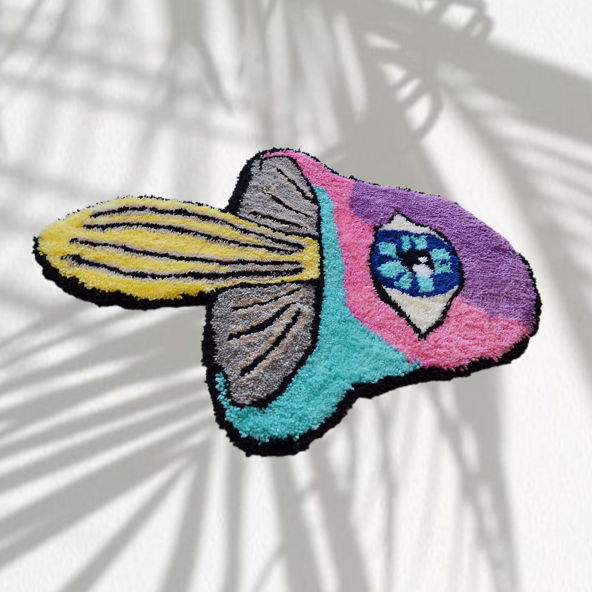 Handmade Tufted Magic Mushroom Rug Wall Rug Mushroom Etsy