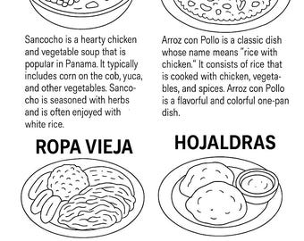 Libro para colorear: Comida de México y Centroamérica