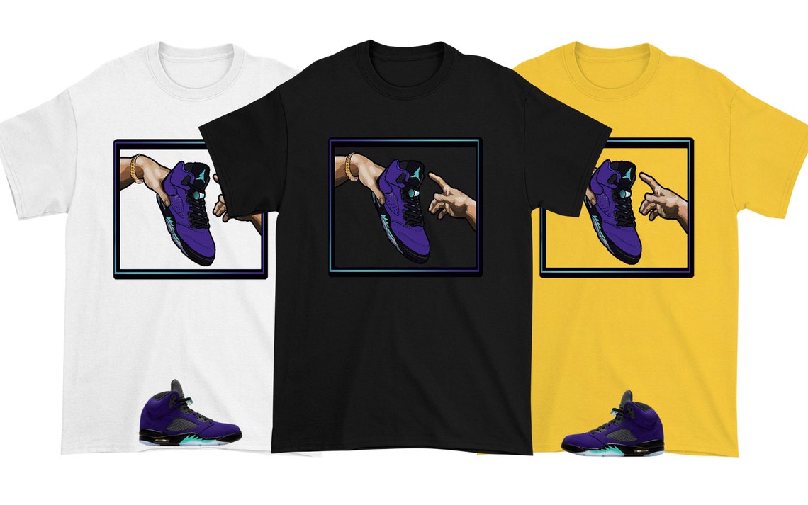 Shirt to match Air Jordan 5 Alternate Grape Adam's Etsy