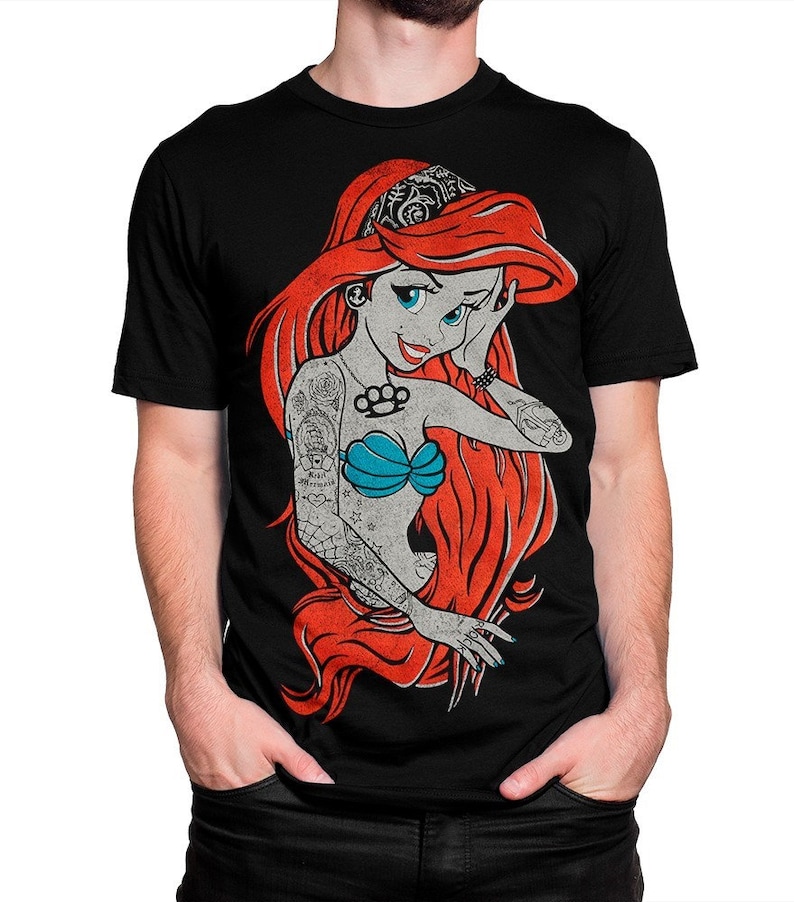 The Little Mermaid Vintage Rock T-Shirt, Men's Women's All Sizes (pfa-248) image 2