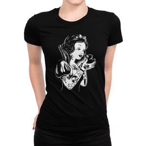 Tattooed Snow White Rock T-Shirt, Men's Women's All Sizes (pfa-297)