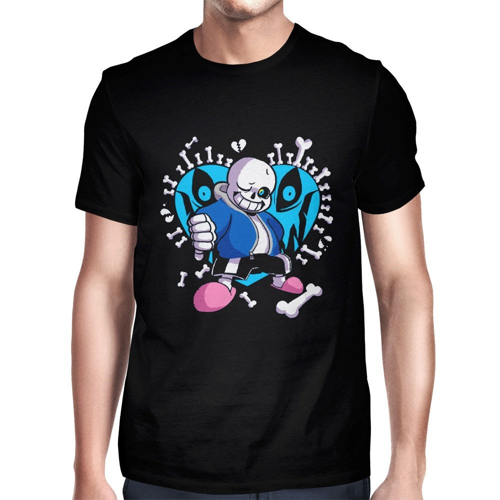 Undertale Men T-shirt Sans Pixel Art Black - Idolstore