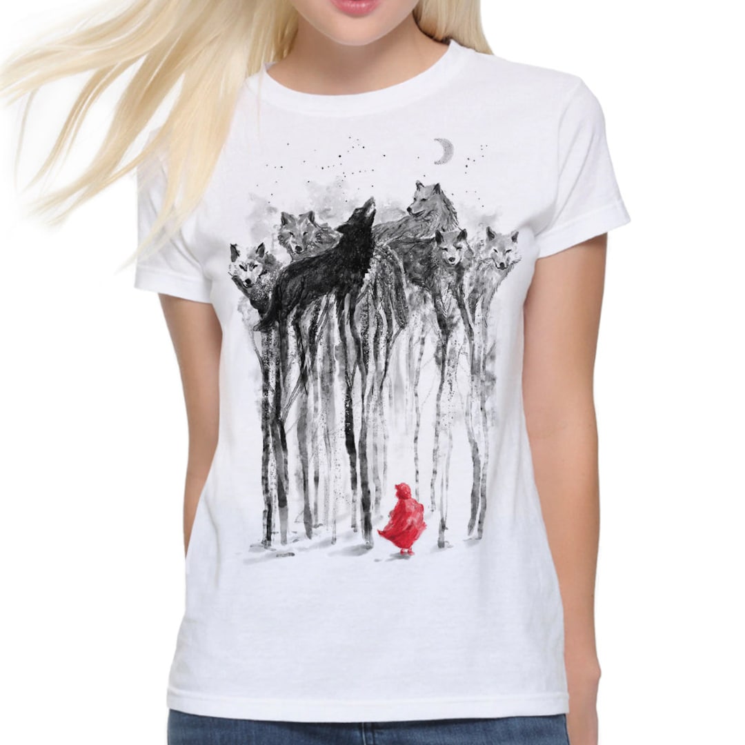 Little Red Riding Hood Art T shirt Men s Women s All Sizes pfa 337 Etsy Ireland