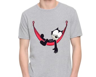 Felix the Cat Is Sleeping T-Shirt, Men's Women's All Sizes (red-pfa-211)