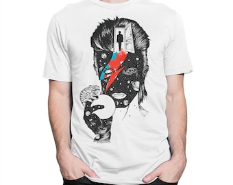Trunk Ltd David Bowie Ziggy Stardust Graphic Large Shirt Grey