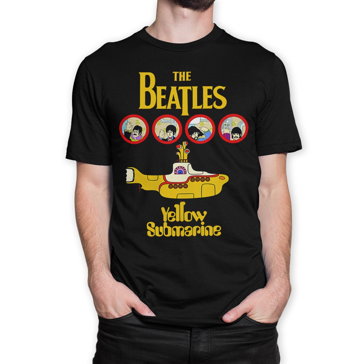 The Beatles Yellow Submarine T-shirt, Men's Women's All The Beatles Yellow Submarine T-shirt, Men's Women's All