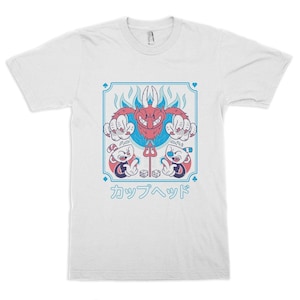 Cuphead vs The Devil T-Shirt, Men&#39;s Women&#39;s All Sizes (pfa-324)