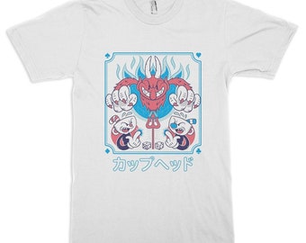 Cuphead vs The Devil T-Shirt, Men's Women's All Sizes (pfa-324)