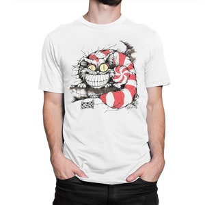 T-shirt Alice nel paese delle meraviglie Stregatto, uomo donna tutte le taglie (pfa-356)
