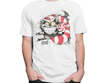 Alice in Wonderland Cheshire Cat T-Shirt, Men's Women's All Sizes (pfa-356)