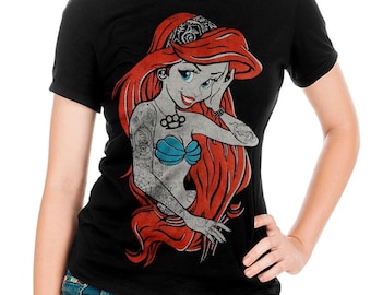 Camiseta vintage rock de La Sirenita, para hombre y mujer, todas las tallas (pfa-248)