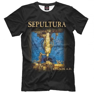 Camiseta Sepultura Chaos A.D., camiseta Groove Metal, masculina e feminina, todos os tamanhos (pfa-114)